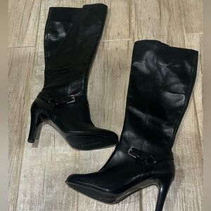 LAUREN RALPH LAUREN Caelynn Womens Leather Tall Knee-High Boots
